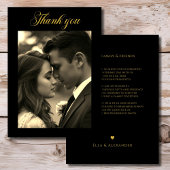  Photo Black Gold  サンキューカード