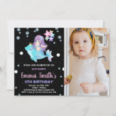 Photo Black Mermaid招待状とイルカ 招待状 (正面)