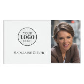  Photo Black White Logo  名札 (正面)