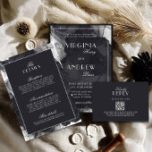 Photo Black & White Luxury Old Money Wedding 招待状