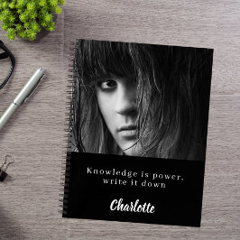 Photo black white quote student ノートブック