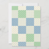 Photo Blue and Green Birth Announcement  招待状 (裏面)