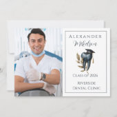 Photo Blue Laurel Tooth Graduation Party 案内状 (正面)