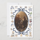 Photo Blue Nutcracker Christmas シーズンカード (正面)