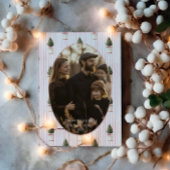 Photo Blush Christmas Tree Stripe シーズンカード