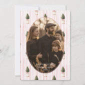 Photo Blush Christmas Tree Stripe シーズンカード (正面)