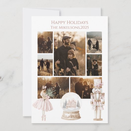 Photo Blush Nutcracker Christmas シーズンカード (正面)