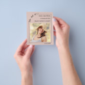 Photo Blush Pink Graduation Party Save the Date チラシ (手)