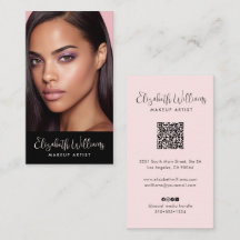 Photo Blush Pink Script Black Social Icon QR Code