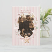 Photo Blush Ribbon Tree Christmas シーズンカード (スタンド正面)