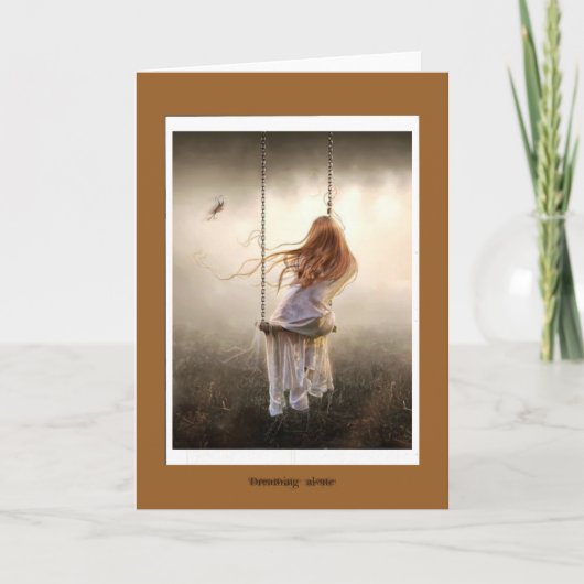 photo bohême romantique balançoire jeune fille カード (正面)