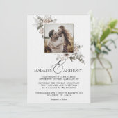 Photo Boho Floral Watercolor Wedding 招待状 (スタンド正面)