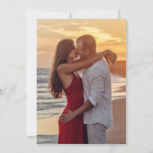 Photo Boho Tan Minimalistモダン縁どの結婚S 招待状 (裏面)