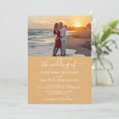 Photo Boho Yellow 結婚's 招待状 (スタンド正面)