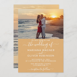 Photo Boho Yellow 結婚's 招待状