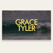 Photo Bold Modern QR Code White Business Card 名刺