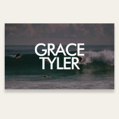 Photo Bold Modern QR Code White Business Card 名刺