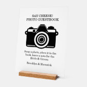 Photo Booth Guestbook Wedding アクリルサイン (傾斜)