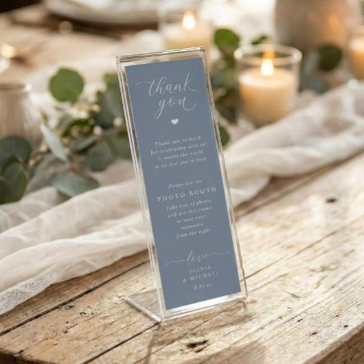 Photo Booth Inserts Dusty Blue Wedding Favors