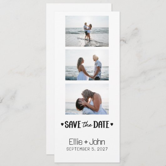 Photo Booth Save the Date Card セーブザデート (正面/裏面)