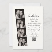 Photo Booth Strip Handwritten Script Wedding Fun  セーブザデート (正面)