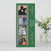 Photo Booth Style Save The Date Flat Card (スタンド正面)