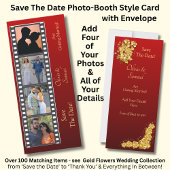 Photo Booth Style Save The Date Flat Card