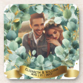 PHOTO Bridesmaid Gift Maid Honor Mother Groom コースター (正面)