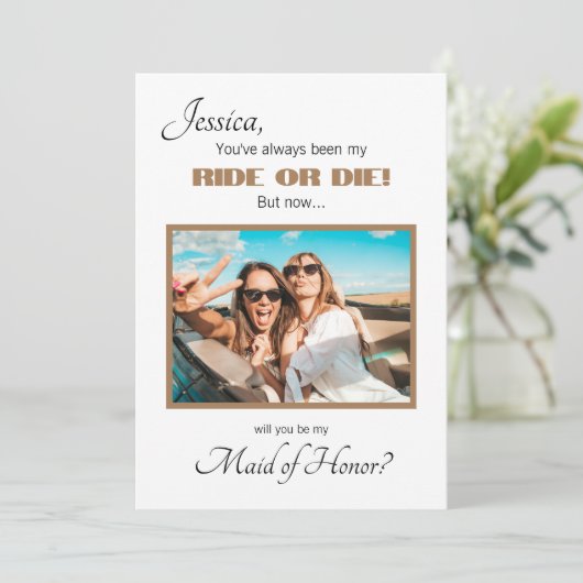 Photo Bridesmaid Proposal Card 招待状 (スタンド正面)