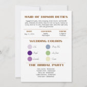 Photo Bridesmaid Proposal Card 招待状 (裏面)