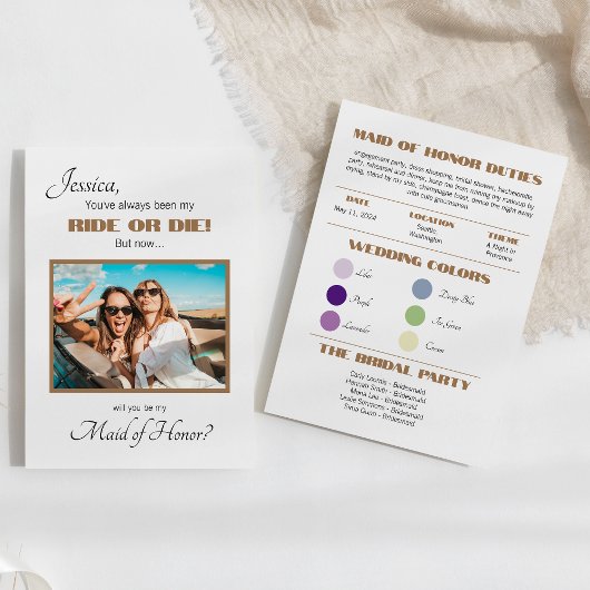 Photo Bridesmaid Proposal Card 招待状