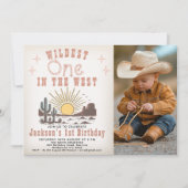 Photo Brown Widest One In The West 1st Birthday 招待状 (正面)