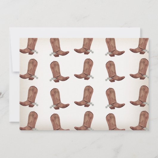 Photo Brown Widest One In The West 1st Birthday 招待状 (裏面)