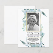 PHOTO Budget Sympathy In Loving Memory. (正面/裏面)