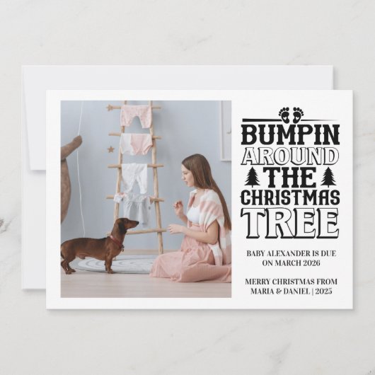 Photo Bumpin’ Around the Christmas Tree Pregnancy  シーズンカード (正面)
