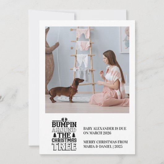 Photo Bumpin’ Around the Christmas Tree Pregnancy  シーズンカード (正面)