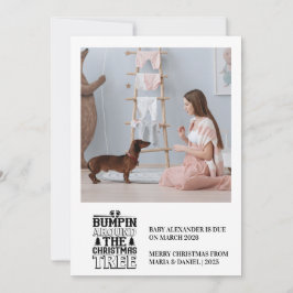 Photo Bumpin’ Around the Christmas Tree Pregnancy シーズンカード
