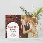 Photo Burgundy Wildflowers 結婚's セーブザデート (スタンド正面)