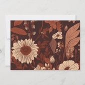 Photo Burgundy Wildflowers 結婚's セーブザデート (裏面)