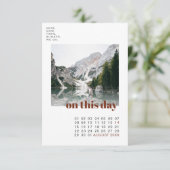 Photo & Calendar | シンプルタイポグラフィー・セーブ・ザ・デート (スタンド正面)