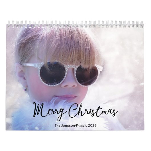 Photo Calendar 2026 Merry Christmas カレンダー (カバー)