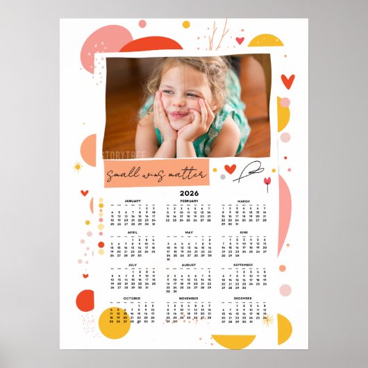 Photo Calendar 2026 Small Wins Matter Poster 18x24 ポスター (正面)