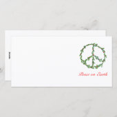 Photo Card Christmas Peace Wreath, Peace on Earth シーズンカード (正面/裏面)