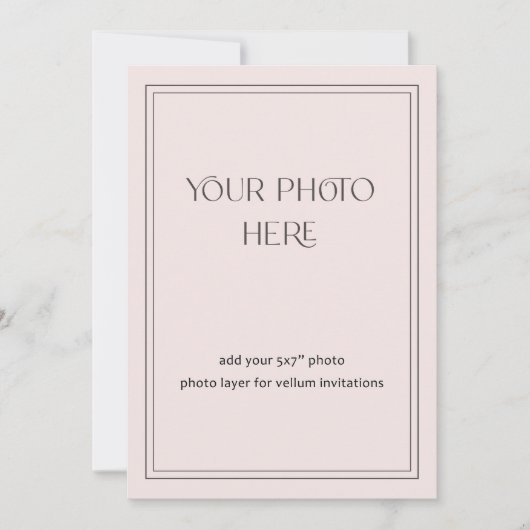 Photo Card For Vellum or Acrylic Invitations 招待状 (正面)