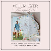 Photo Card For Vellum or Acrylic Invitations 招待状