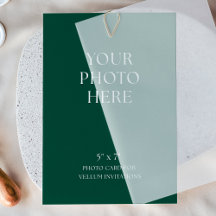 Photo Card for Vellum Wedding Invitations