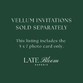 Photo Card for Vellum Wedding Invitations 招待状