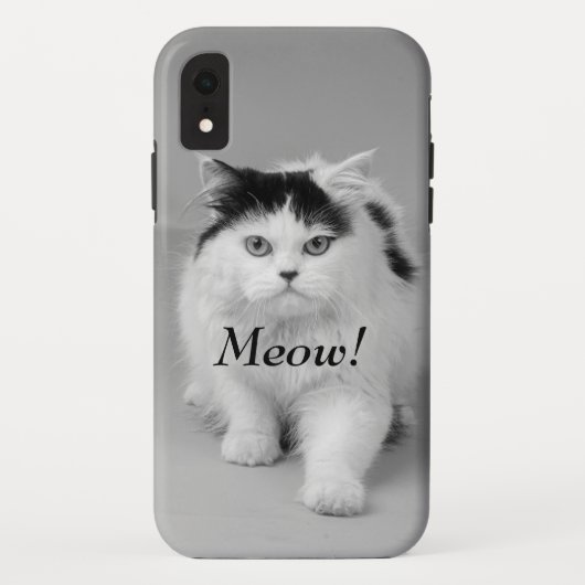 Photo Cat可愛らしい白黒の作成 Case-Mate iPhoneケース (裏面)