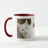 Photo Cat Mom Mug Brown、Pawプリント付き マグカップ (左)