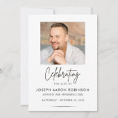 Photo Celebration of Life Funeral Memorial  招待状 (正面)